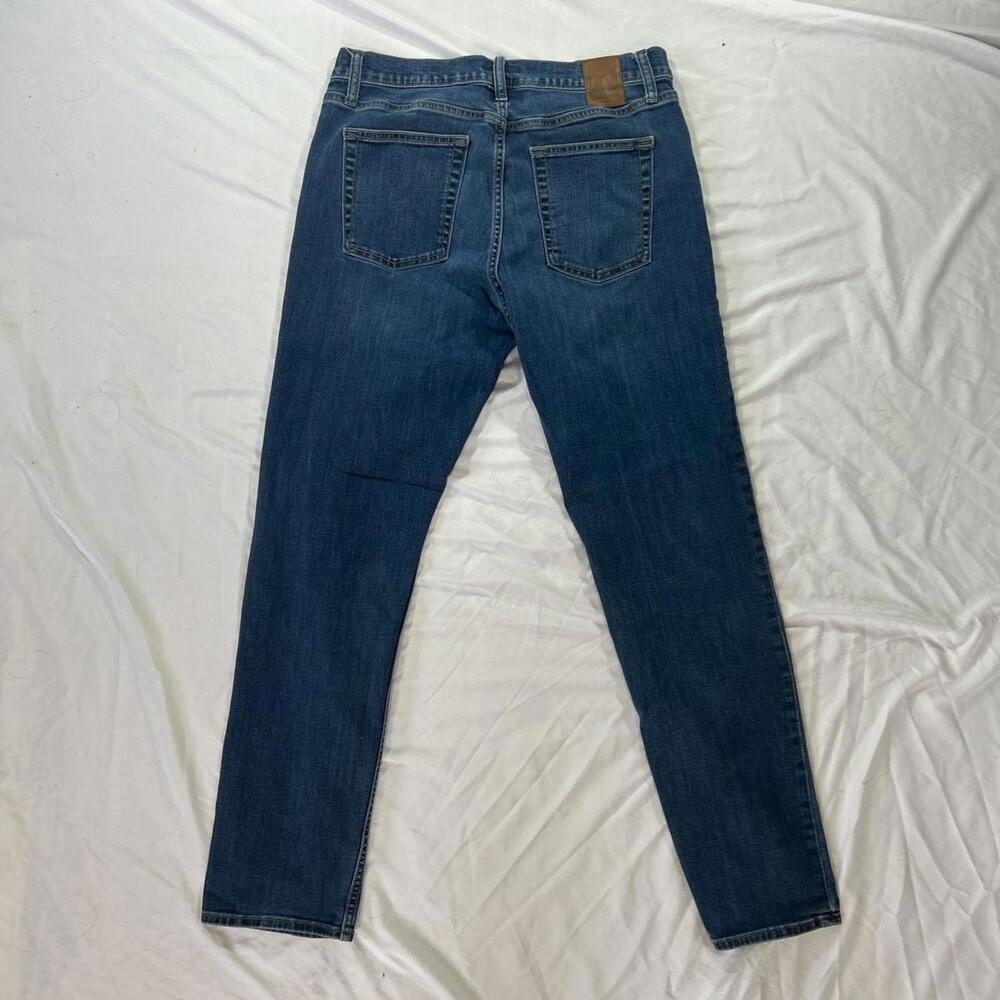 Goodfellow & Co. Athletic Fit TruTemp 365 Jeans in classic dark indigo wash. - Picture 3 of 5